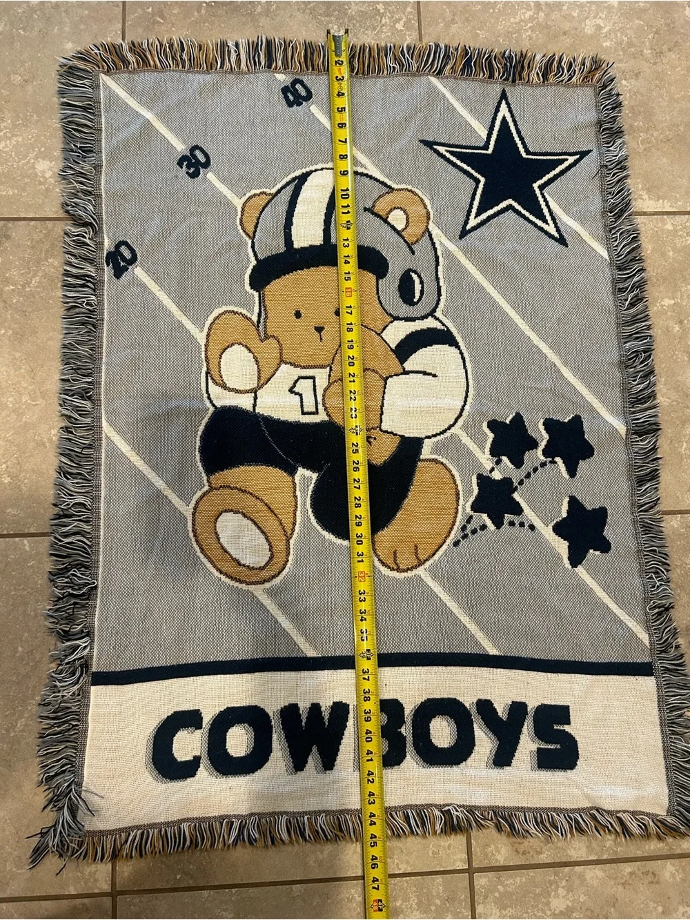Vintage Dallas Cowboys Baby Blanket